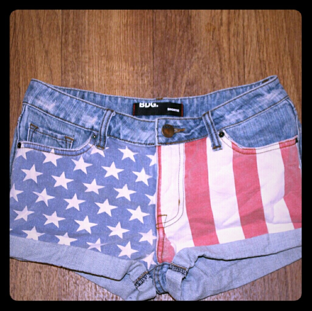 Urban Outfitters BDG American Flag Demin Shorts